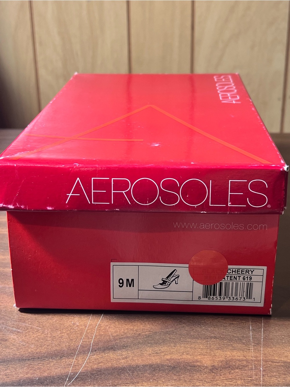 AEROSOLES Red Patent Pumps with White Trim - Picture 7 of 7